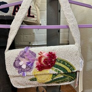 Beaded Floral Women's Bag
